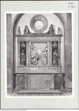 Vorderseite von Courtauld Institute of Art [https://www.deutsche-digitale-bibliothek.de/content/lizenzen/rv-ez/] Altar der Verkündigung - Gesamtansicht, bh283410_recto. Foto.