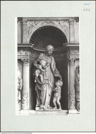 Vorderseite von Courtauld Institute of Art [https://www.deutsche-digitale-bibliothek.de/content/lizenzen/rv-ez/] Marienaltar (Altar der Familie Ligorio)Madonna mit dem Johannesknaben - Gesamtansicht, bh283414_recto. Foto.