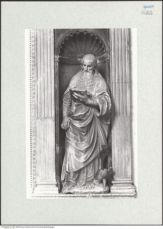 Vorderseite von Courtauld Institute of Art [https://www.deutsche-digitale-bibliothek.de/content/lizenzen/rv-ez/] Altar der VerkündigungJohannes der Evangelist - Gesamtansicht, bh283418_recto. Foto.