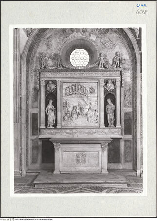 Vorderseite von Courtauld Institute of Art [https://www.deutsche-digitale-bibliothek.de/content/lizenzen/rv-ez/] Altar der Anbetung des Christuskindes - Gesamtansicht, bh283439_recto. Foto.