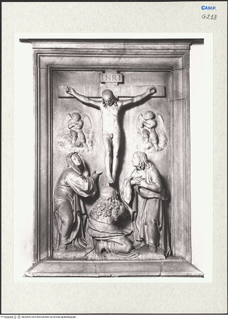 Vorderseite von Courtauld Institute of Art [https://www.deutsche-digitale-bibliothek.de/content/lizenzen/rv-ez/] Der Gekreuzigte mit Maria, Magdalena und Johannes - Gesamtansicht, bh283455_recto. Foto.