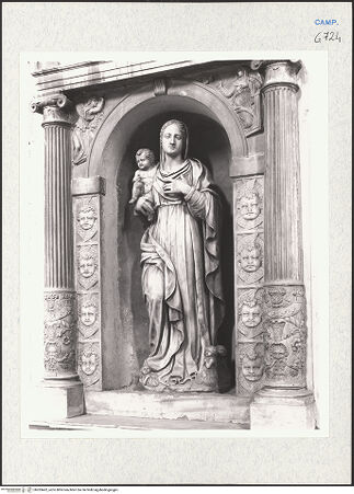 Vorderseite von Courtauld Institute of Art [https://www.deutsche-digitale-bibliothek.de/content/lizenzen/rv-ez/] Altare della Madonna delle Grazie - Detail: Madonna und Verkündigung, bh283462_recto. Foto.