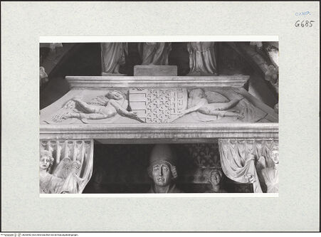 Vorderseite von Courtauld Institute of Art [https://www.deutsche-digitale-bibliothek.de/content/lizenzen/rv-ez/] Grabmal des Königs Ladislaus (gest. 1414)Ladislaus und Verkündigung - Ladislaus, bh283482_recto. Foto.