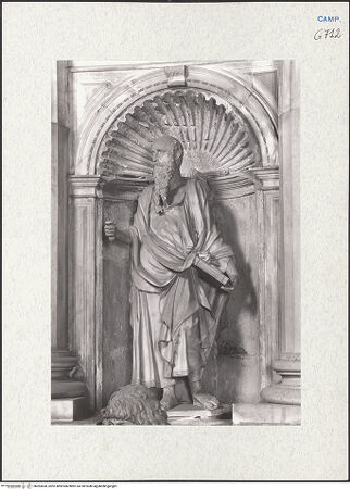 Vorderseite von Courtauld Institute of Art [https://www.deutsche-digitale-bibliothek.de/content/lizenzen/rv-ez/] Hl. Paulus - Frontalansicht, bh283500_recto. Foto.