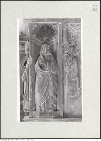 Vorderseite von Courtauld Institute of Art [https://www.deutsche-digitale-bibliothek.de/content/lizenzen/rv-ez/] Cappella MiroballoHeiligen. Taufe Christi - Die heilige Monika, bh283503_recto. Foto.