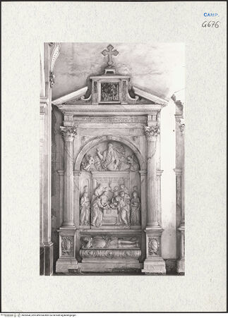 Vorderseite von Courtauld Institute of Art [https://www.deutsche-digitale-bibliothek.de/content/lizenzen/rv-ez/] Altare della Purificazione (Grabmal des Biagio Marsicano) - Gesamtansicht, bh283540_recto. Foto.