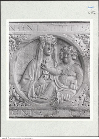 Vorderseite von Courtauld Institute [https://www.deutsche-digitale-bibliothek.de/content/lizenzen/rv-ez/] Grabmal des Aurelio Pietro Pignone - Madonna, bh283586_recto. Foto.
