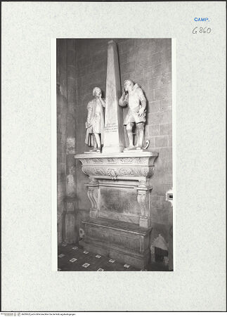 Vorderseite von Courtauld Institute of Art [https://www.deutsche-digitale-bibliothek.de/content/lizenzen/rv-ez/] Grabmal des Leone Folliero und des Scipione Folliero - Gesamtansicht, bh283623_recto. Foto.