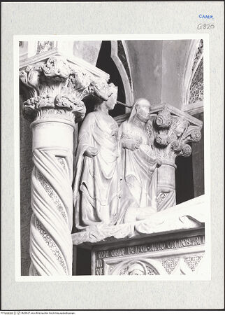 Vorderseite von Courtauld Institute [https://www.deutsche-digitale-bibliothek.de/content/lizenzen/rv-ez/] Grabmal der Katharina von Österreich - Katharina und Elisabeth von Thüringen, bh283627_recto. Foto.