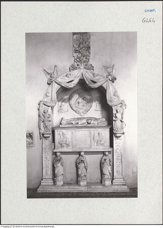 Vorderseite von Courtauld Institute of Art [https://www.deutsche-digitale-bibliothek.de/content/lizenzen/rv-ez/] Grabmal des Tommaso Brancaccio (gest. 1492) - Gesamtansicht, bh283644_recto. Foto.