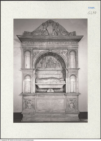 Vorderseite von Courtauld Institute of Art [https://www.deutsche-digitale-bibliothek.de/content/lizenzen/rv-ez/] Grabmal des Filippo Spinelli (gest. 1616) - Gesamtansicht, bh283669_recto. Foto.