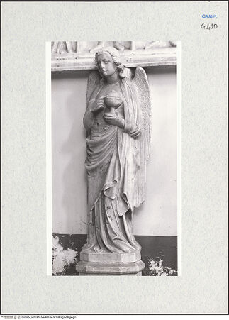 Vorderseite von Courtauld Institute of Art [https://www.deutsche-digitale-bibliothek.de/content/lizenzen/rv-ez/] Grabmal des Bischofs Bartolomeo BrancaccioTugenden - Fides, bh283764_recto. Foto.