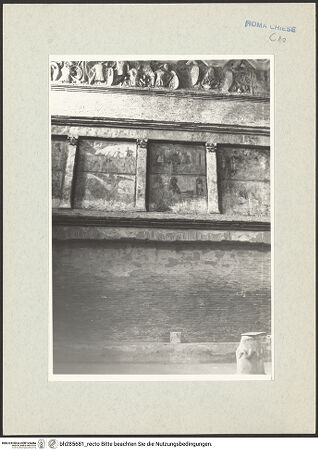 Vorderseite von Nesselrath, Arnold [https://www.deutsche-digitale-bibliothek.de/content/lizenzen/rv-ez/] Sant'Urbano alla Caffarella - Nordwand, Ausschnitt, bh285681_recto. Foto: Nesselrath, Arnold.