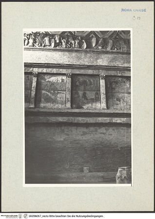 Vorderseite von Nesselrath, Arnold [https://www.deutsche-digitale-bibliothek.de/content/lizenzen/rv-ez/] Sant'Urbano alla Caffarella - Nordwand, Ausschnitt, bh286067_recto. Foto: Nesselrath, Arnold.