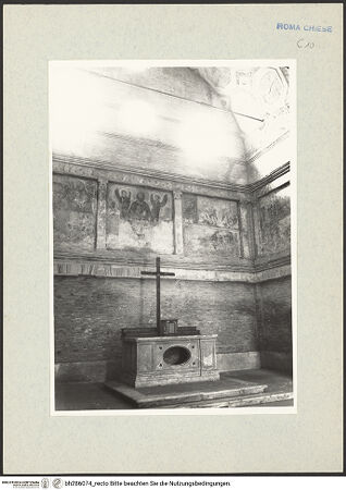 Vorderseite von Nesselrath, Arnold [https://www.deutsche-digitale-bibliothek.de/content/lizenzen/rv-ez/] Sant'Urbano alla Caffarella - Altarraum, bh286074_recto. Foto: Nesselrath, Arnold.