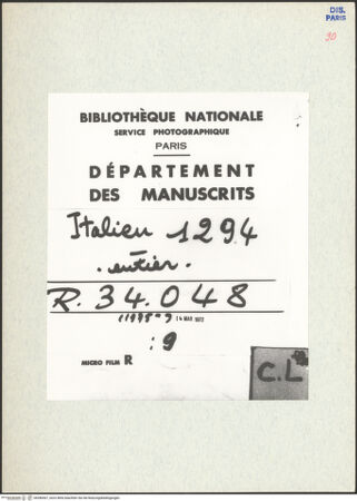 Vorderseite von bh286567_recto