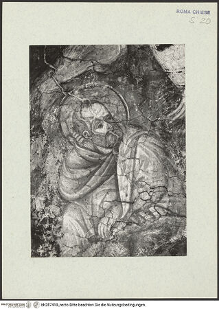 Vorderseite von Vasari [https://www.deutsche-digitale-bibliothek.de/content/lizenzen/rv-ez/] Fresken der Geburt Christi und einer MarienkrönungGeburt Christi - Joseph, bh287418_recto. Foto.