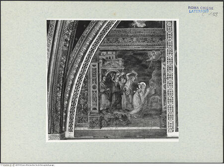 Vorderseite von Vasari [https://www.deutsche-digitale-bibliothek.de/content/lizenzen/rv-ez/] FreskenzyklusSteinigung des heiligen Stephanus - Gesamtansicht, bh287432_recto. Foto.