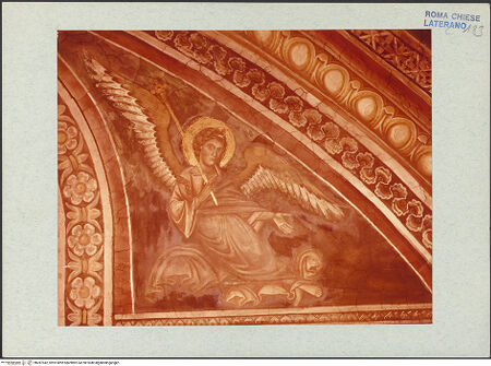 Vorderseite von Vasari [https://www.deutsche-digitale-bibliothek.de/content/lizenzen/rv-ez/] FreskenzyklusEngelspaare - Westseite, Engel rechts, bh287442_recto. Foto.