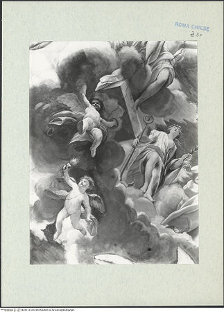 Vorderseite von ICCD [https://www.deutsche-digitale-bibliothek.de/content/lizenzen/rv-ez/] Apotheose der Theologie - Detail: Allegorie der Hoffnung (?), bh289173_recto. Foto.