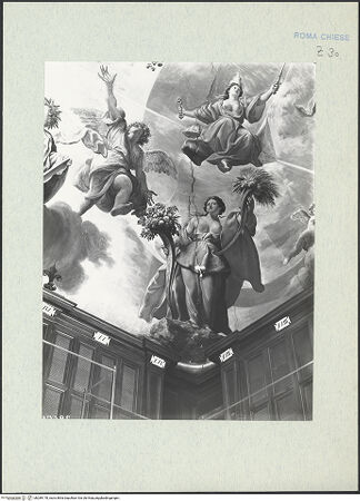 Vorderseite von ICCD [https://www.deutsche-digitale-bibliothek.de/content/lizenzen/rv-ez/] Apotheose der Theologie - Detail zur Ecke: Abundantia (?), bh289178_recto. Foto.