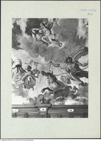 Vorderseite von ICCD [https://www.deutsche-digitale-bibliothek.de/content/lizenzen/rv-ez/] Apotheose der Theologie - Detail: Neptun, Putto und Figur mit Wasserkrug, bh289181_recto. Foto.