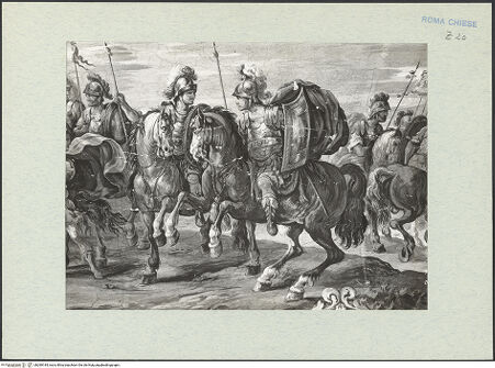 Vorderseite von ICCD [https://www.deutsche-digitale-bibliothek.de/content/lizenzen/rv-ez/] Allegorien und Szenen aus der römischen Geschichte - Seitliches langes Bildfeld, Detail: zwei Feldherren, bh289184_recto. Foto.