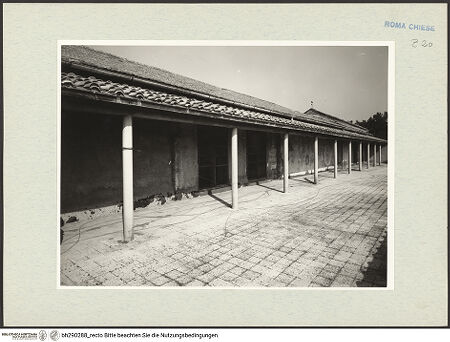 Vorderseite von Istituto Nazionale per la Grafica [https://www.deutsche-digitale-bibliothek.de/content/lizenzen/rv-ez/] Vita Humana-Zyklus - Ansicht der Terrasse mit den Wandfresken, bh290288_recto. Foto.