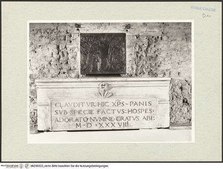 Vorderseite von Istituto Nazionale per la Grafica [https://www.deutsche-digitale-bibliothek.de/content/lizenzen/rv-ez/] Sakramentstabernakel - , bh290322_recto. Foto.