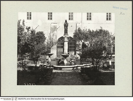 Vorderseite von Istituto Nazionale per la Grafica [https://www.deutsche-digitale-bibliothek.de/content/lizenzen/rv-ez/] Abbazia delle Tre FontaneSanti Vincenzo ed Anastasio - Brunnen, bh290370_recto. Foto.