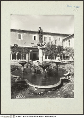 Vorderseite von Istituto Nazionale per la Grafica [https://www.deutsche-digitale-bibliothek.de/content/lizenzen/rv-ez/] Abbazia delle Tre FontaneSanti Vincenzo ed Anastasio - Brunnen, bh290375_recto. Foto.