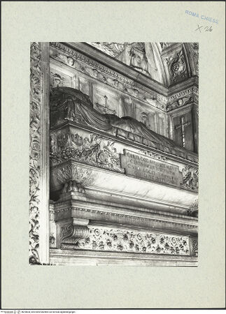 Vorderseite von ICCD [https://www.deutsche-digitale-bibliothek.de/content/lizenzen/rv-ez/] Grabmal des Bischofs Diego Melendes Valdes (+1506)Sarkophag mit Liegefigur - Schrägsicht auf den Sarkophag, bh290830_recto. Foto.