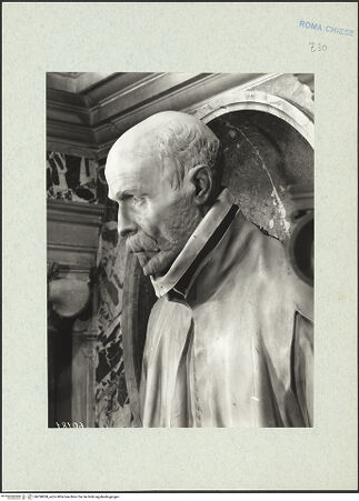 Vorderseite von ICCD [https://www.deutsche-digitale-bibliothek.de/content/lizenzen/rv-ez/] Grabmal des Pedro Foix de MontoyaBüste des Pedro Foix de Montoya - Nahaufnahme von rechts, bh290838_recto. Foto.