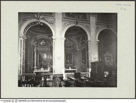 Vorderseite von ICCD [https://www.deutsche-digitale-bibliothek.de/content/lizenzen/rv-ez/] Santa Maria in Monserrato - Die drei rechten Kapellen, bh290858_recto. Foto.