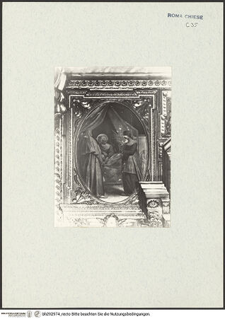 Vorderseite von Bibliotheca Hertziana [https://www.deutsche-digitale-bibliothek.de/content/lizenzen/rv-fz/] Szenen aus dem Leben der MariaGeburt Mariae - , bh292974_recto. Foto.