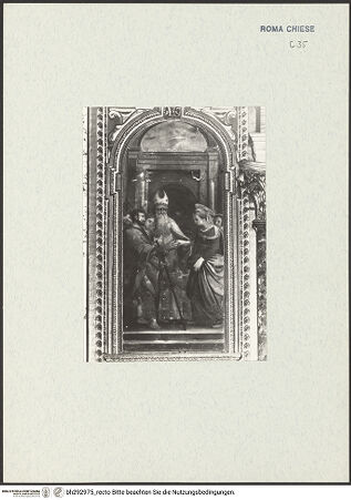 Vorderseite von Bibliotheca Hertziana [https://www.deutsche-digitale-bibliothek.de/content/lizenzen/rv-fz/] Szenen aus dem Leben der MariaDie Hochzeit von Maria und Joseph (sposalizio) - , bh292975_recto. Foto.