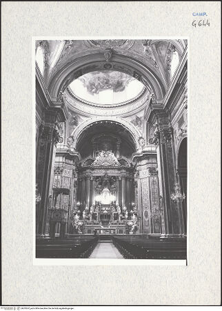 Vorderseite von Bösel, Richard [https://www.deutsche-digitale-bibliothek.de/content/lizenzen/rv-fz/] Chiesa del Gesù Vecchio - Blick in Richtung Presbyterium, bh293247_recto. Foto: Bösel, Richard.