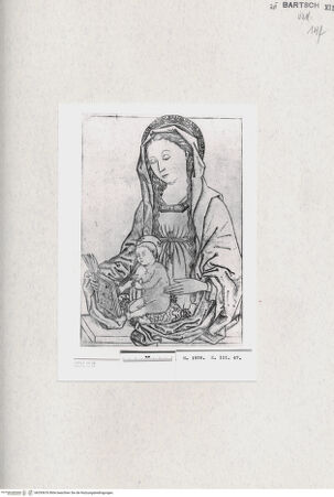 Vorderseite von  [http://creativecommons.org/publicdomain/mark/1.0/] Madonna mit Kind - , bh293676. Foto.
