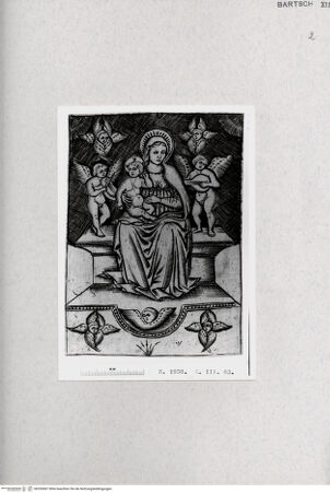 Vorderseite von  [http://creativecommons.org/publicdomain/mark/1.0/] Madonna mit Kind - , bh293687. Foto.