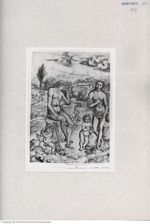 Vorderseite von  [http://creativecommons.org/publicdomain/mark/1.0/] Adam und Eva mit Kain und Abel - , bh293835. Foto.