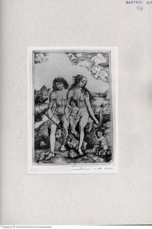 Vorderseite von  [http://creativecommons.org/publicdomain/mark/1.0/] Adam und Eva mit Kain und Abel - , bh293836. Foto.