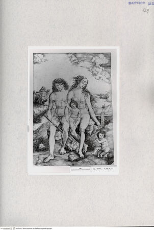 Vorderseite von  [http://creativecommons.org/publicdomain/mark/1.0/] Adam und Eva mit Kain und Abel - , bh293837. Foto.