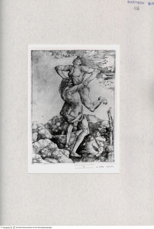 Vorderseite von  [http://creativecommons.org/publicdomain/mark/1.0/] Herkules und Anthäus - , bh293923. Foto.