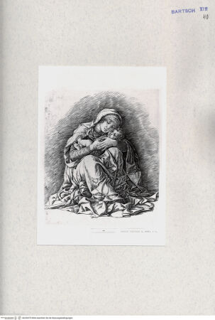 Vorderseite von  [http://creativecommons.org/publicdomain/mark/1.0/] Madonna mit Kind - , bh294375. Foto.