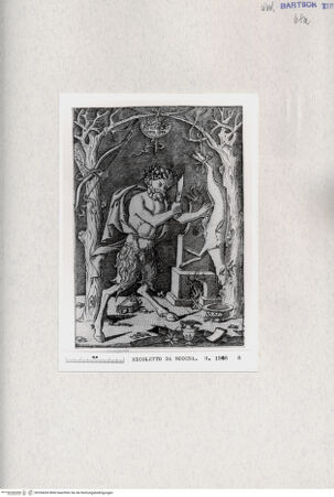 Vorderseite von unbekannt [https://www.deutsche-digitale-bibliothek.de/content/lizenzen/rv-fz/] Satyr, der ein Reh schächtet - , bh294426. Foto.