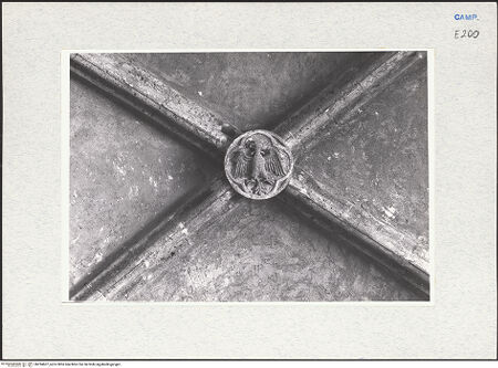 Vorderseite von Krüger, Jürgen [https://www.deutsche-digitale-bibliothek.de/content/lizenzen/rv-fz/] Schlussstein mit Wappen - Doppeladler, bh294607_recto. Foto: Krüger, Jürgen.