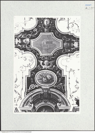 Vorderseite von Krüger, Jürgen [https://www.deutsche-digitale-bibliothek.de/content/lizenzen/rv-fz/] Deckendekoration - Detail mit der Arche Noah und Jona, bh294728_recto. Foto: Krüger, Jürgen.