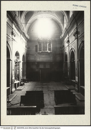 Vorderseite von ICCD [https://www.deutsche-digitale-bibliothek.de/content/lizenzen/rv-ez/] San Nicola in Arcione - Blick zur Eingangswand, bh294990_recto. Foto.