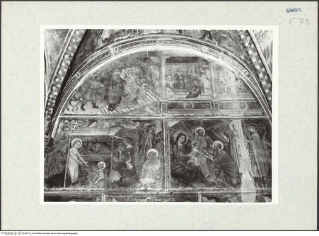 Vorderseite von Getty Research Institute [https://www.deutsche-digitale-bibliothek.de/content/lizenzen/rv-ez/] Szenen aus dem Leben Mariens - Atarwand, Teilansicht, bh296112_recto. Foto: Hutzel, Max.