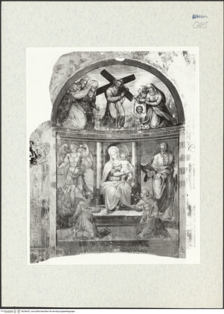 Vorderseite von Getty Research Institute [https://www.deutsche-digitale-bibliothek.de/content/lizenzen/rv-ez/] Heilige Familie mit dem Erzengel Gabriel und den heiligen Joseph, Franz von Assisi und Antonius von Padua; Kreuztragung - Gesamtansicht, bh296437_recto. Foto: Hutzel, Max.